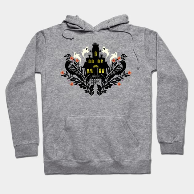 Spooky Halloween damask design Hoodie by Jennifer Ladd